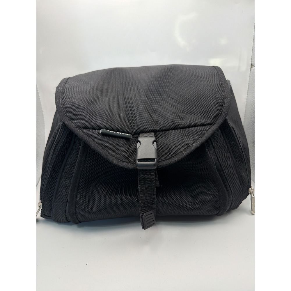 Travelon Black Toiletry Bag Hanging Travel Kit Multi Compartment Ballistic Nylon